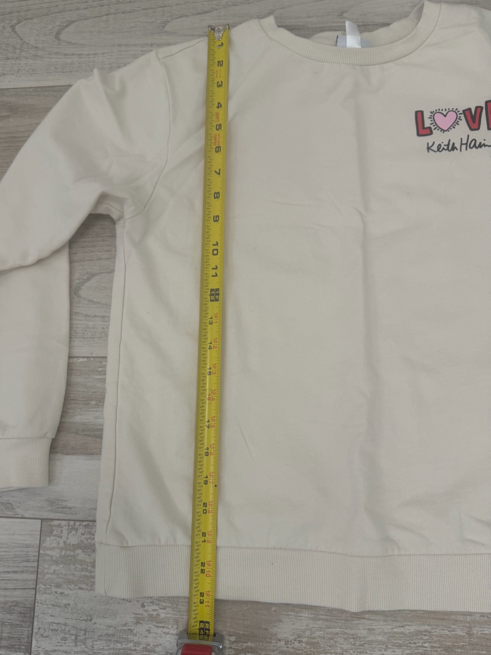 Keith Haring LOVE Cream Sweatshirt Jogger Set M EUC Lounge Co-Ord - Picture 8 of 10